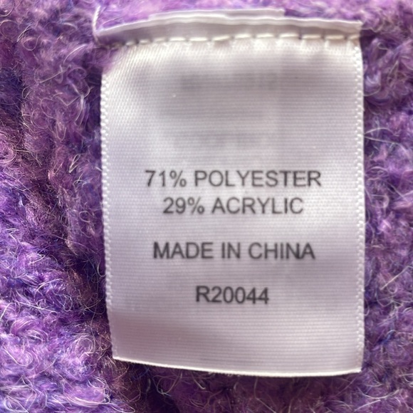Appleseeds Purple sweater, women’s plus sizes 2X - Picture 6 of 7